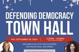 Ann Arbor to Host Michigan Attorney General and Secretary of State for Election Protection Town Hall Sept. 26