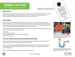 Sanitary Sewer Smoke Testing in Near-downtown Area