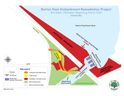 Barton Dam Embankment Work and Public Access Restrictions to Begin in March 2025