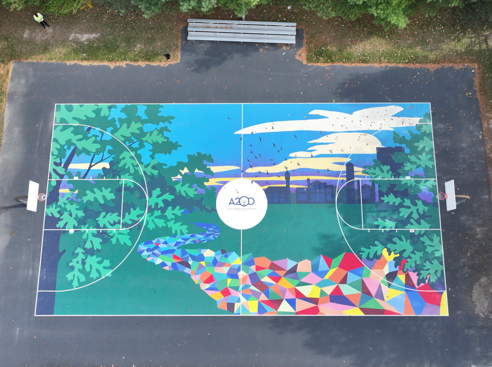 Murals Commemorate Ann Arbor Bicentennial at 2 City Parks