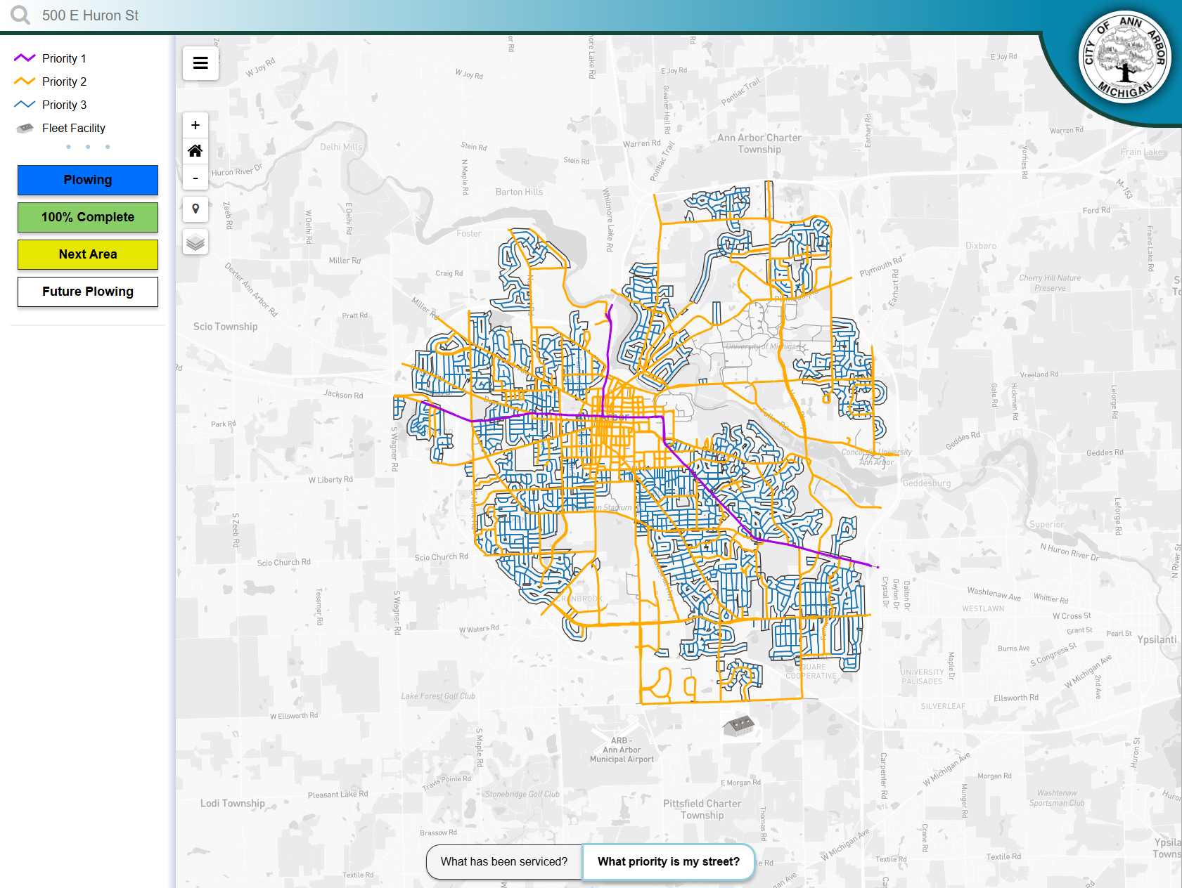 Snow Plow Map screenshot