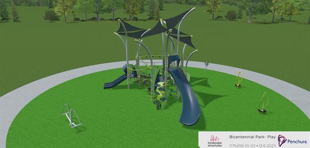 Artist rendering of playground